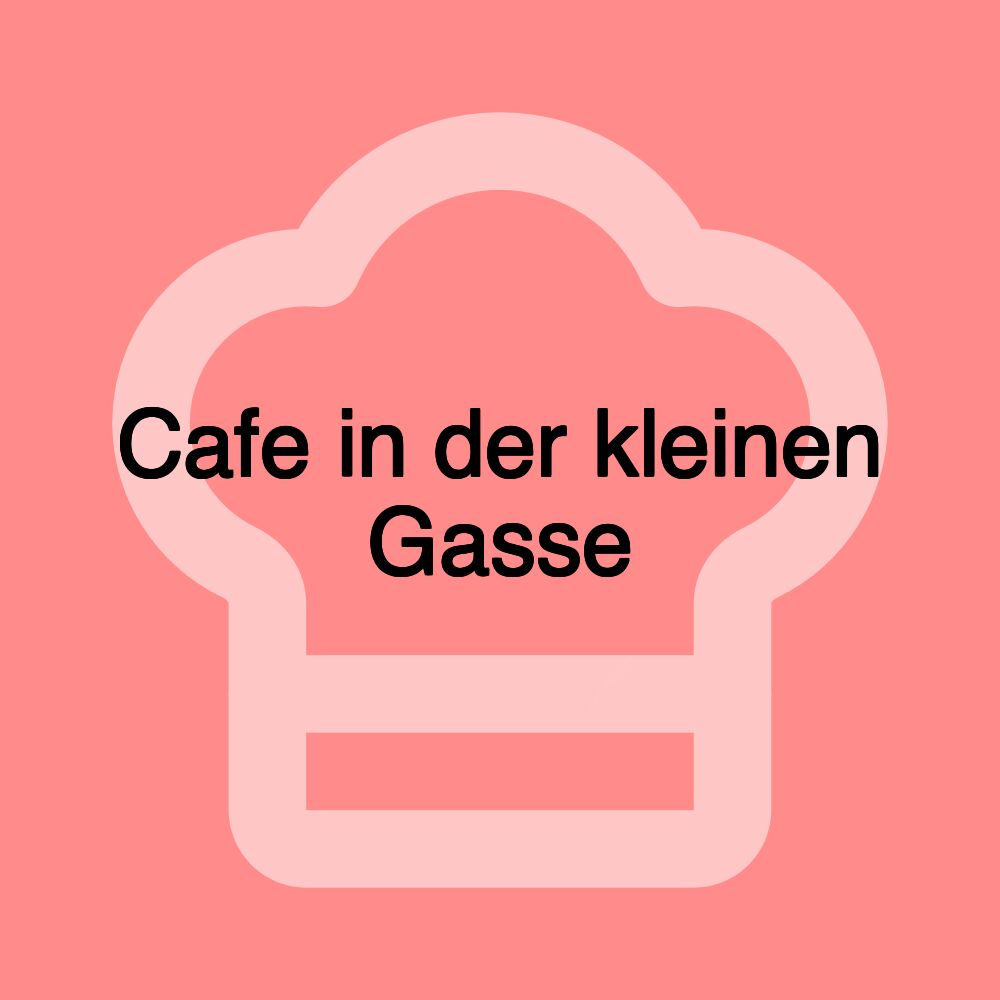 Cafe in der kleinen Gasse