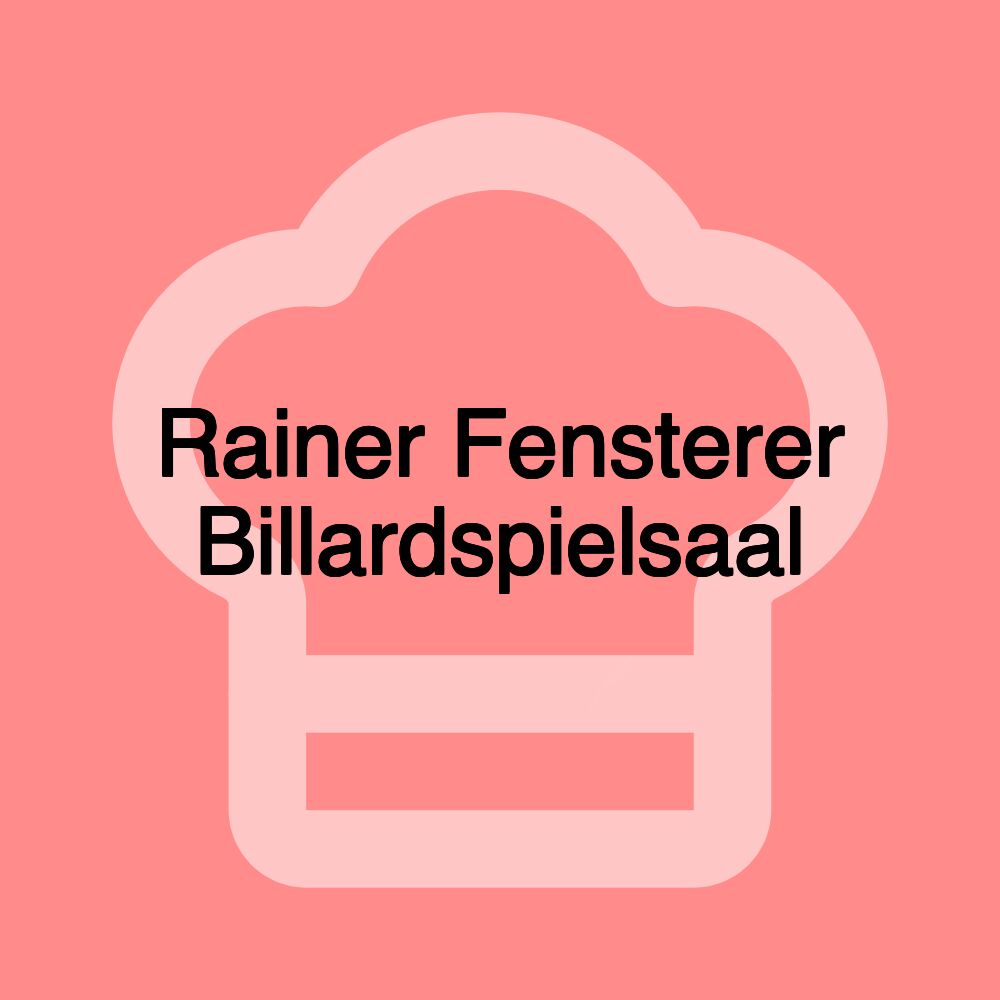 Rainer Fensterer Billardspielsaal