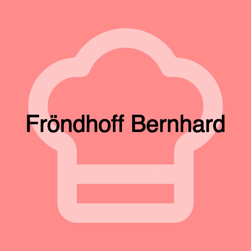 Fröndhoff Bernhard